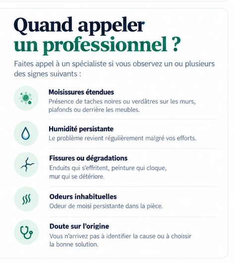 Quand appeler un professionnel ?