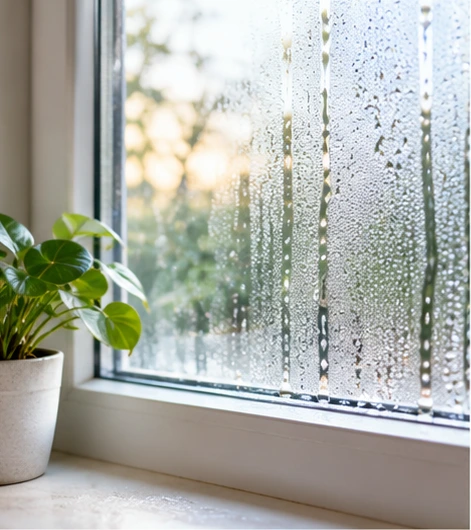 Condensation sur une fenêtre